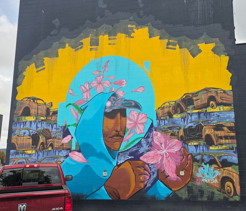 mural in Anchorage by artist unknown.