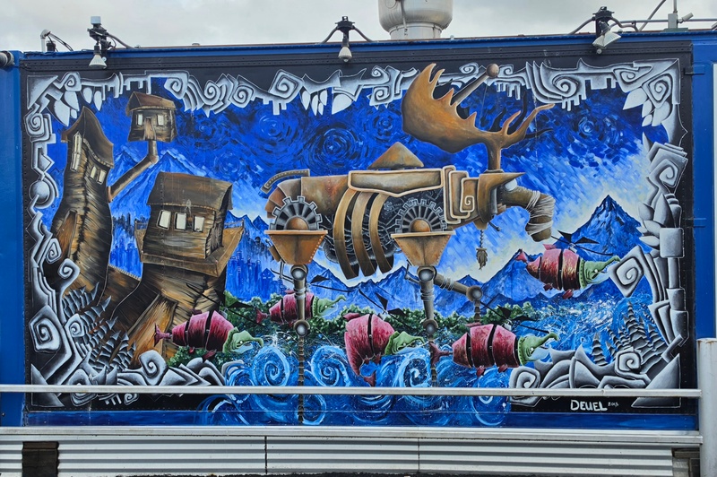 mural in Anchorage by artist unknown.