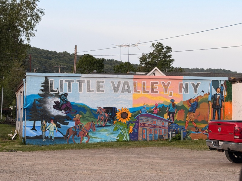 mural in Little Valley by artist unknown.