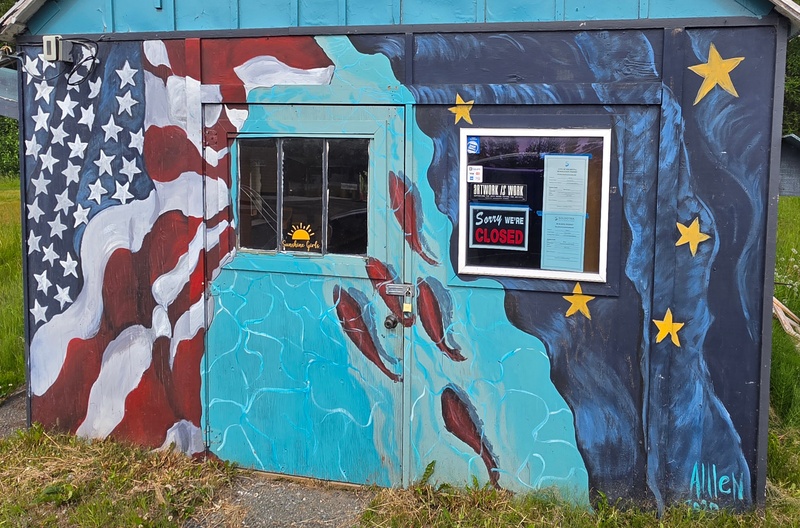 mural in Soldotna by artist unknown.