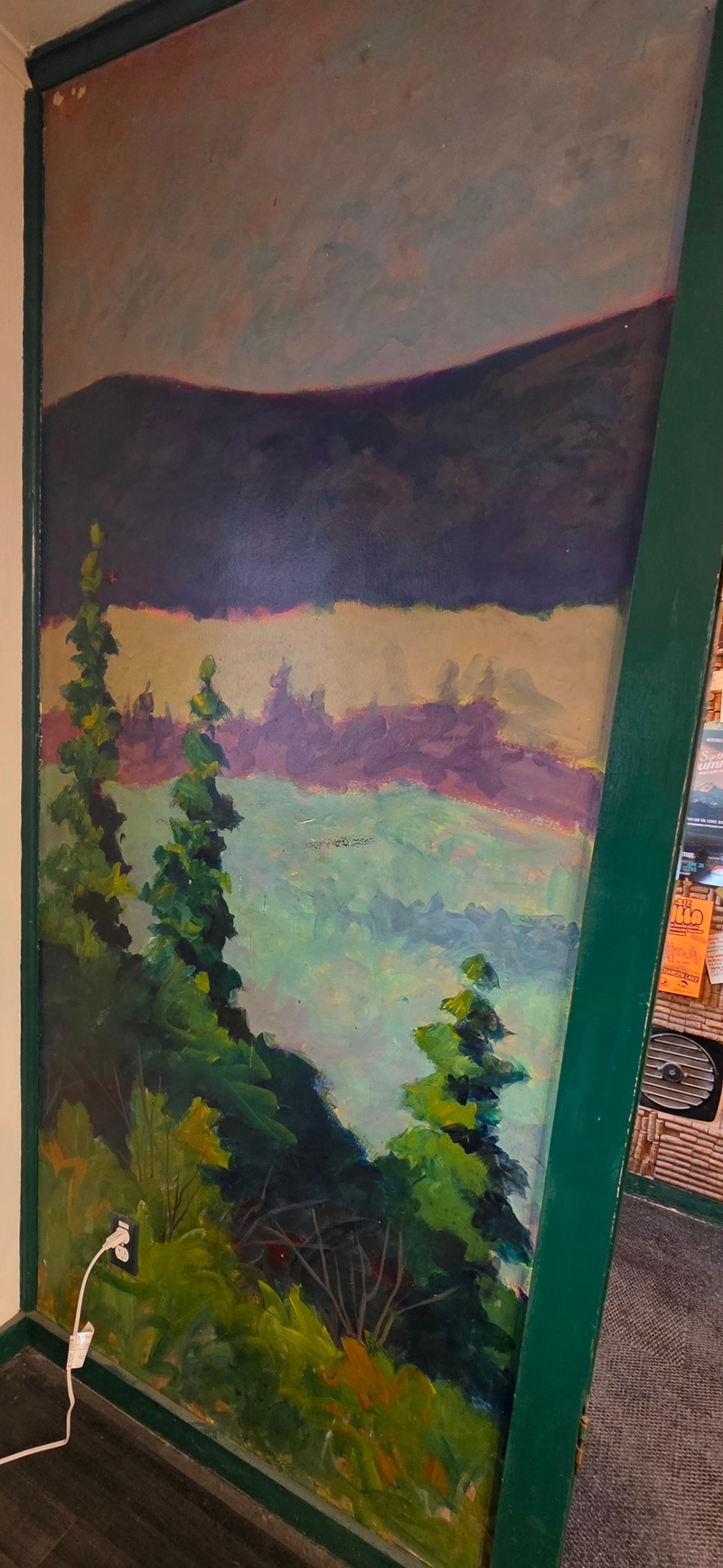 mural in Talkeetna by artist unknown.