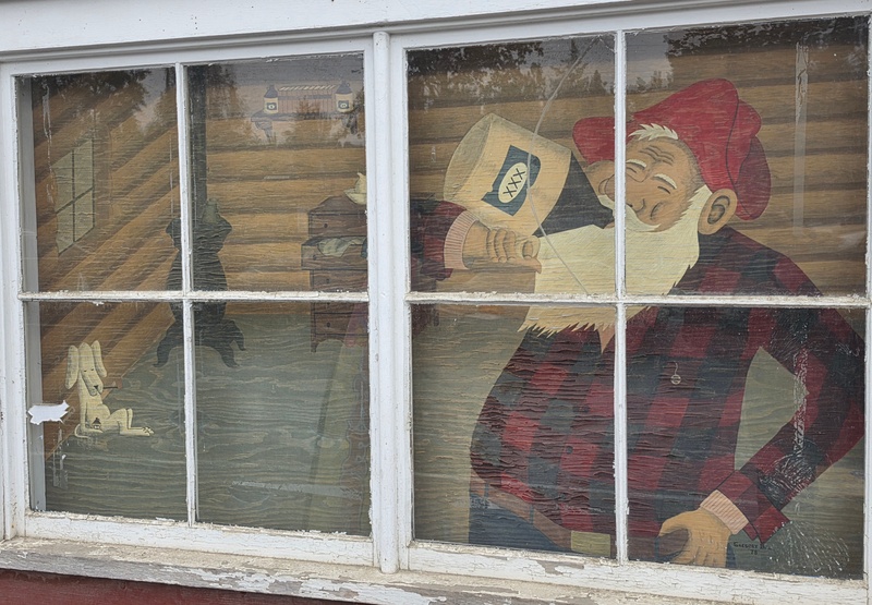 mural in Talkeetna by artist unknown.