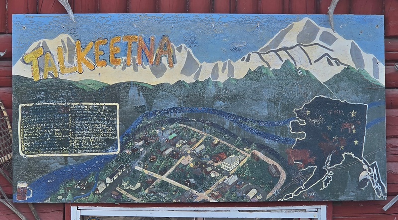 mural in Talkeetna by artist unknown.