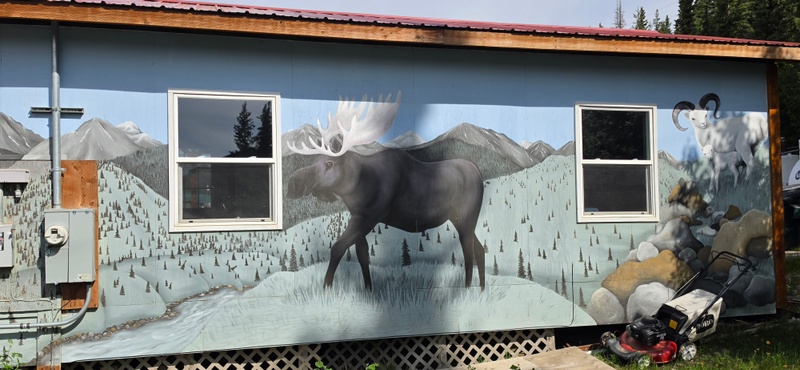 mural in Denali National Park and Prese by artist unknown.