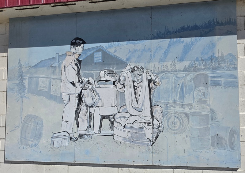 mural in Whitehorse by artist unknown.