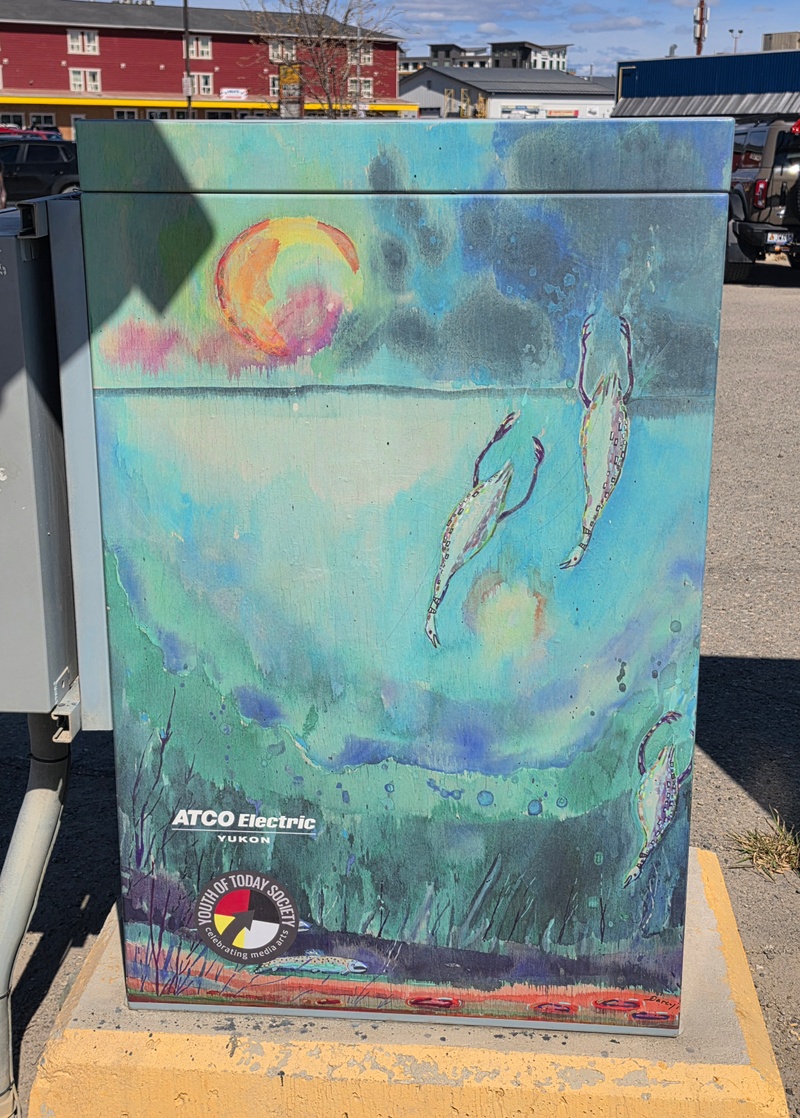 mural in Whitehorse by artist unknown.