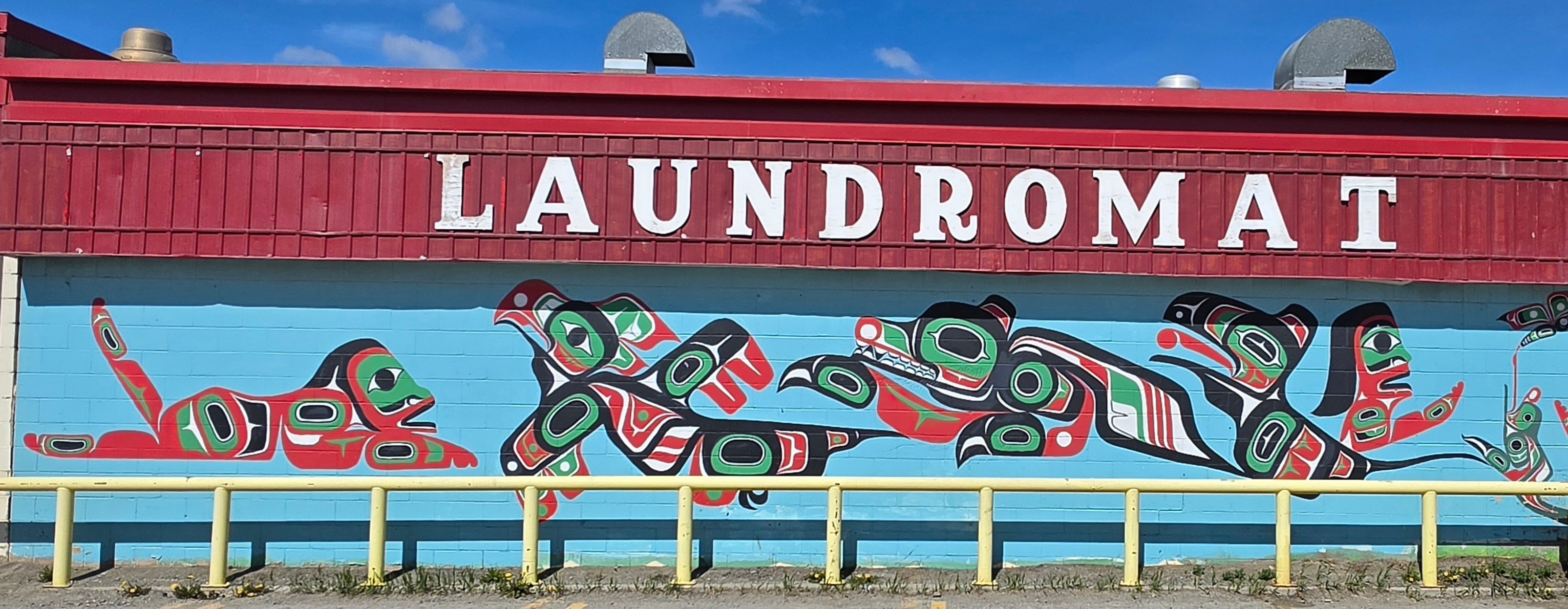 mural in Whitehorse by artist unknown.