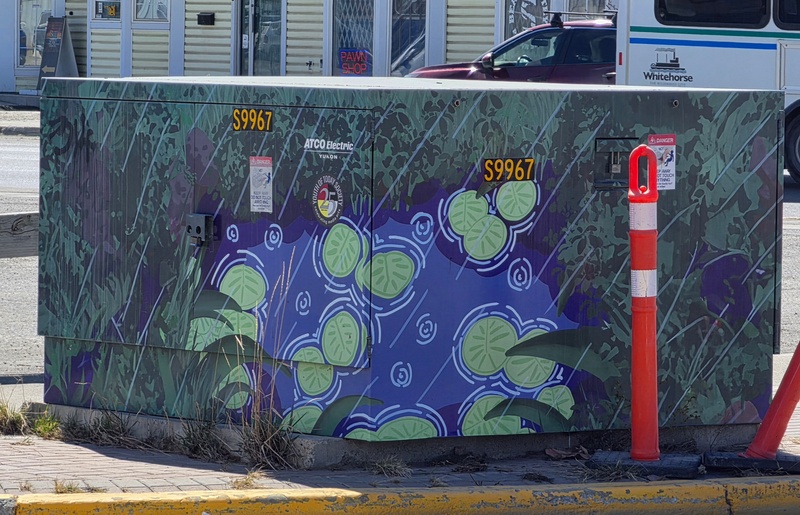 mural in Whitehorse by artist unknown.