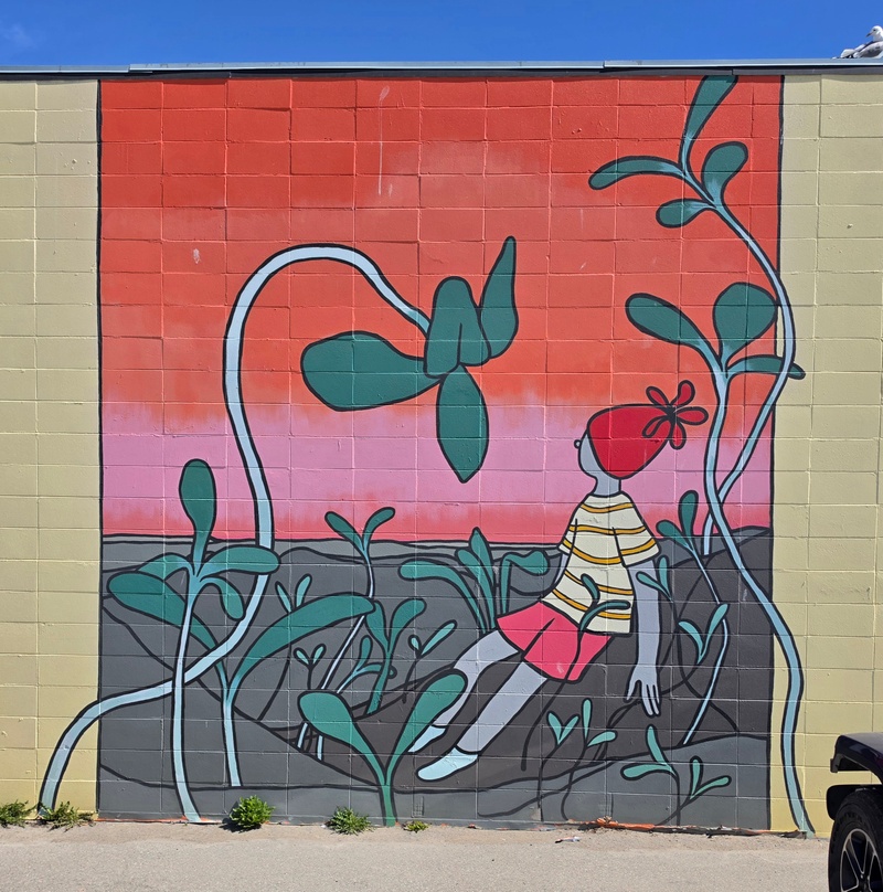 mural in Whitehorse by artist unknown.