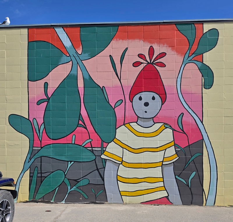 mural in Whitehorse by artist unknown.