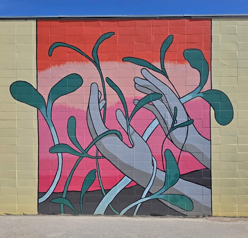 mural in Whitehorse by artist unknown.