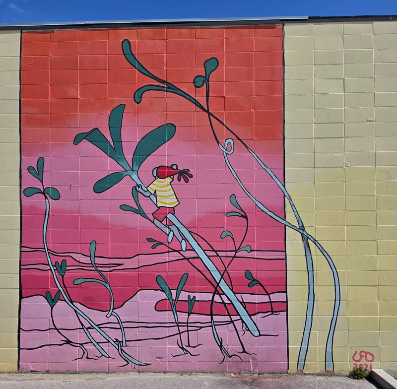 mural in Whitehorse by artist unknown.