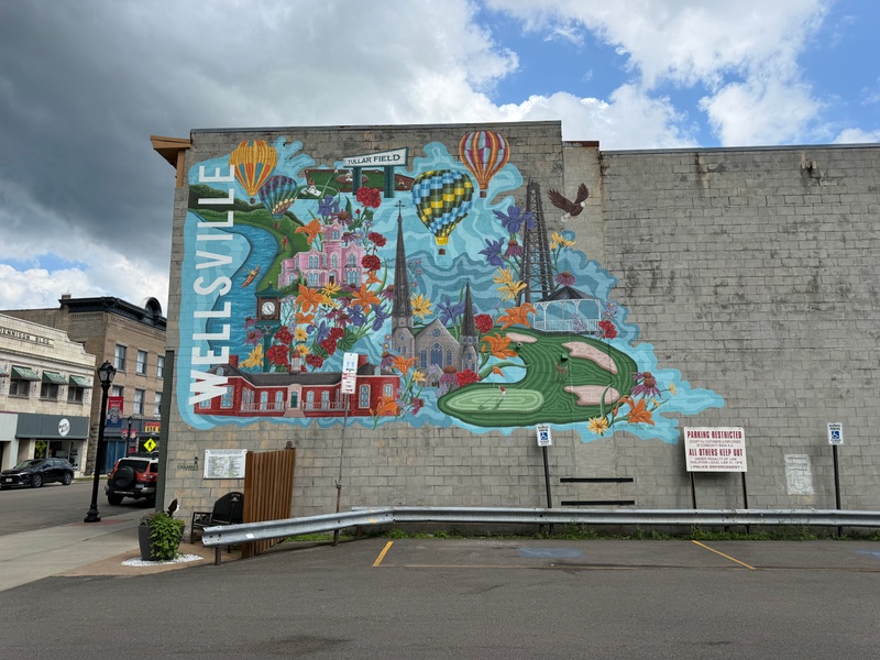 mural in Wellsville by artist unknown.