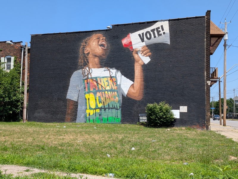 mural in Cleveland by artist unknown.