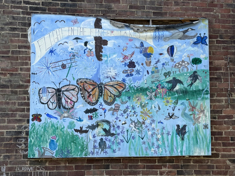 mural in Hammondsport by artist unknown.