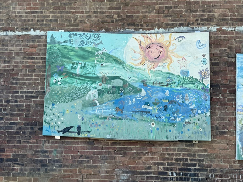 mural in Hammondsport by artist unknown.