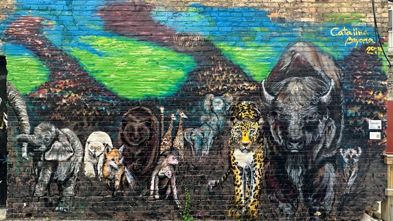 mural in Milwaukee by artist unknown.