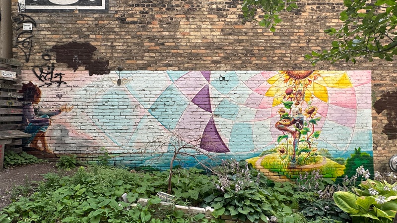 mural in Milwaukee by artist unknown.
