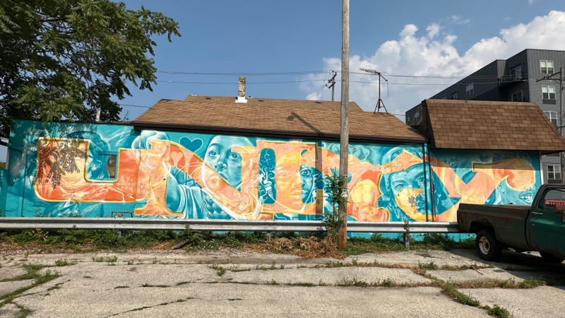 mural in Milwaukee by artist unknown.