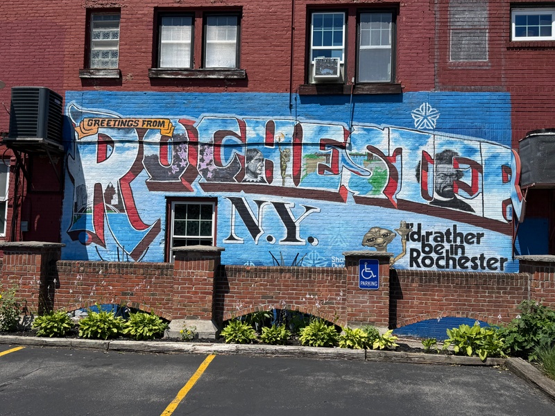 mural in Rochester by artist unknown.