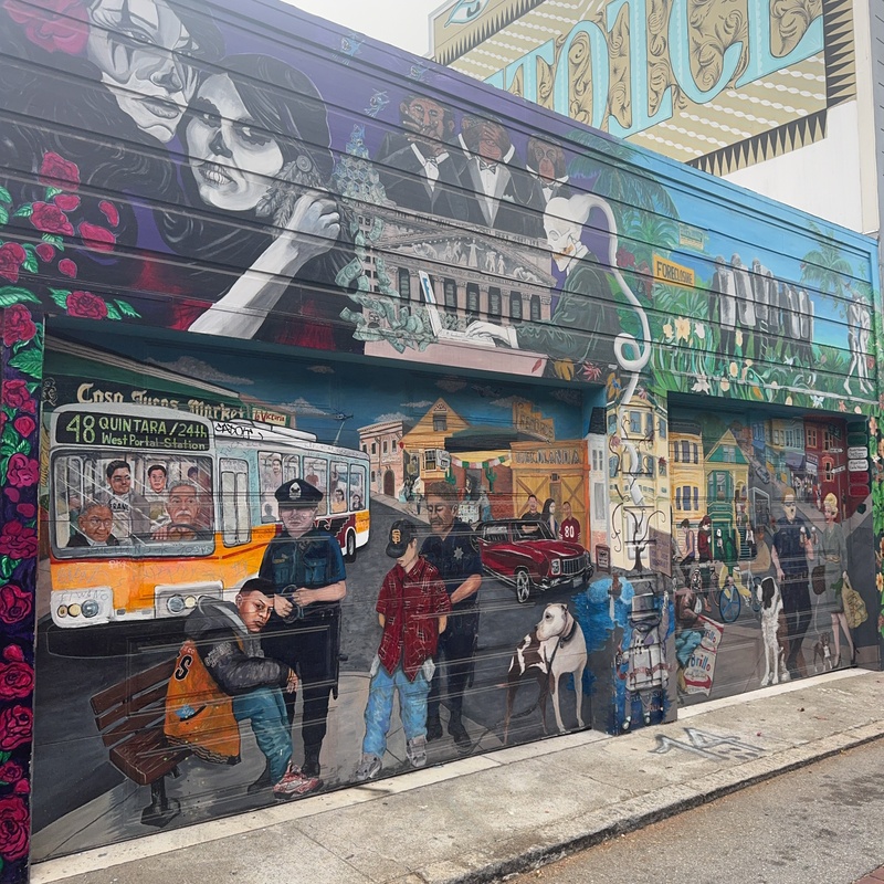 mural in San Francisco by artist unknown.