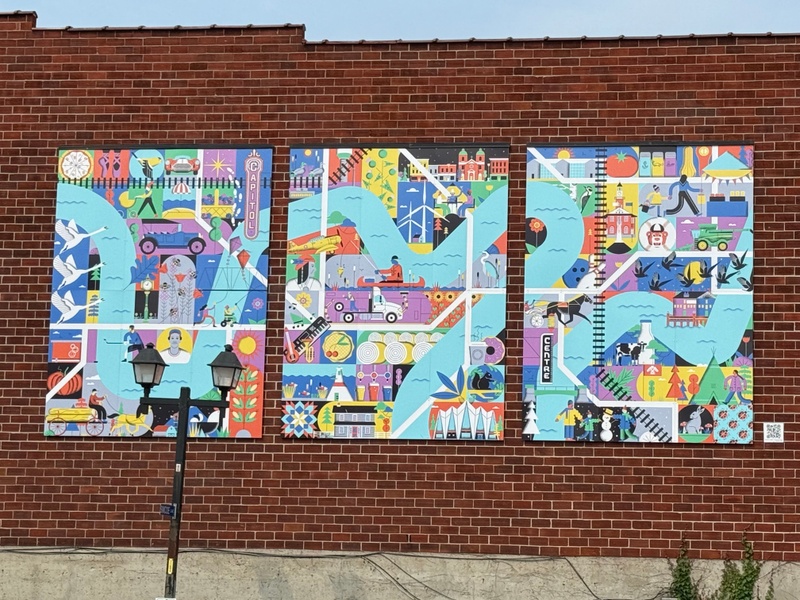 mural in Chatham-Kent by artist unknown.