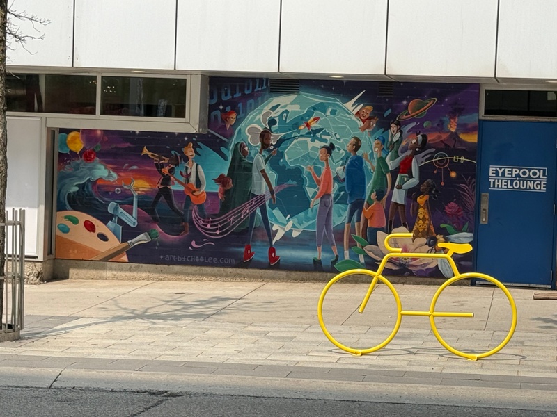 mural in Kitchener by artist unknown.