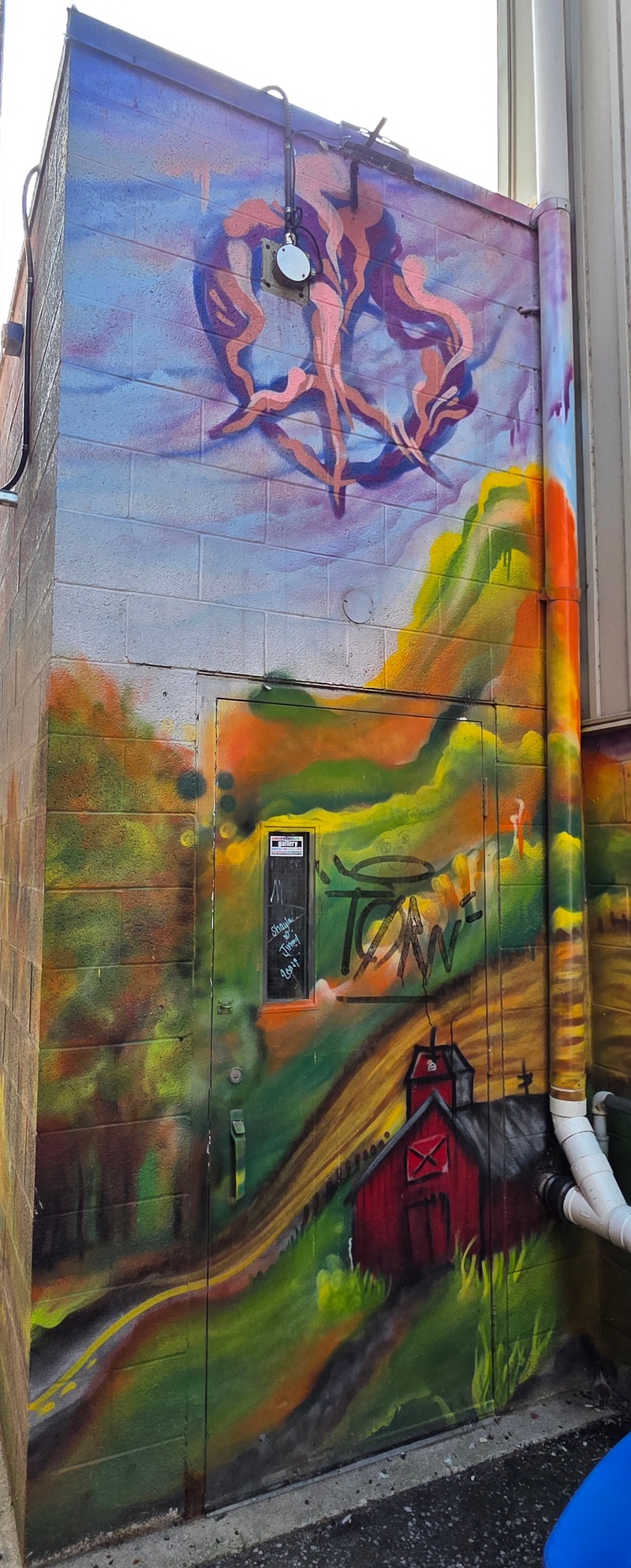 mural in Cambridge by artist unknown.