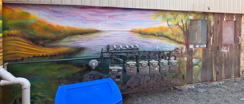mural in Cambridge by artist unknown.