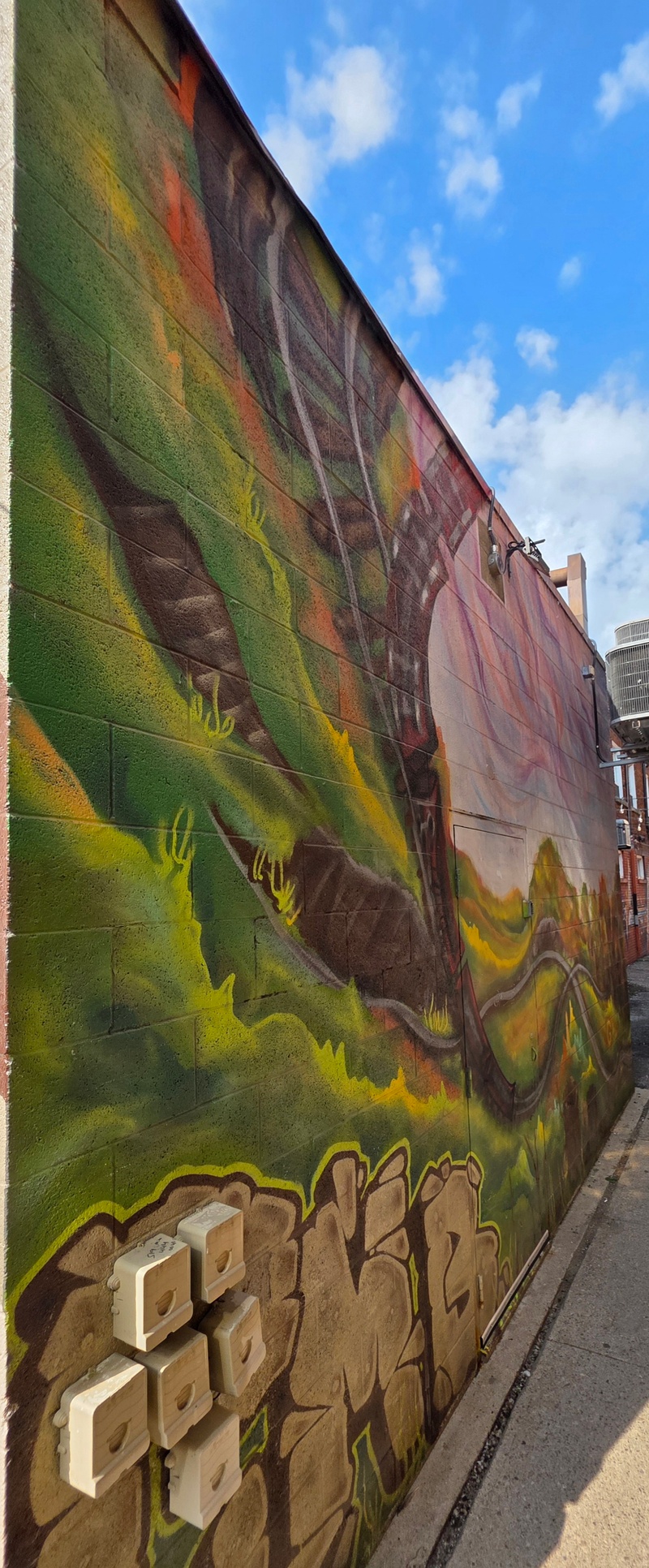 mural in Cambridge by artist unknown.
