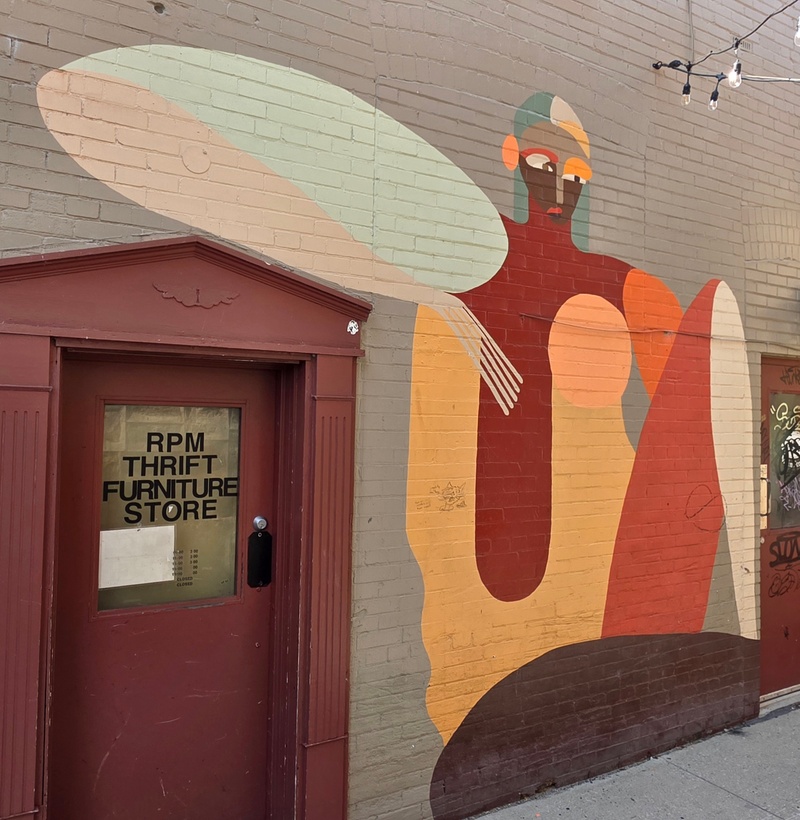 mural in Cambridge by artist unknown.