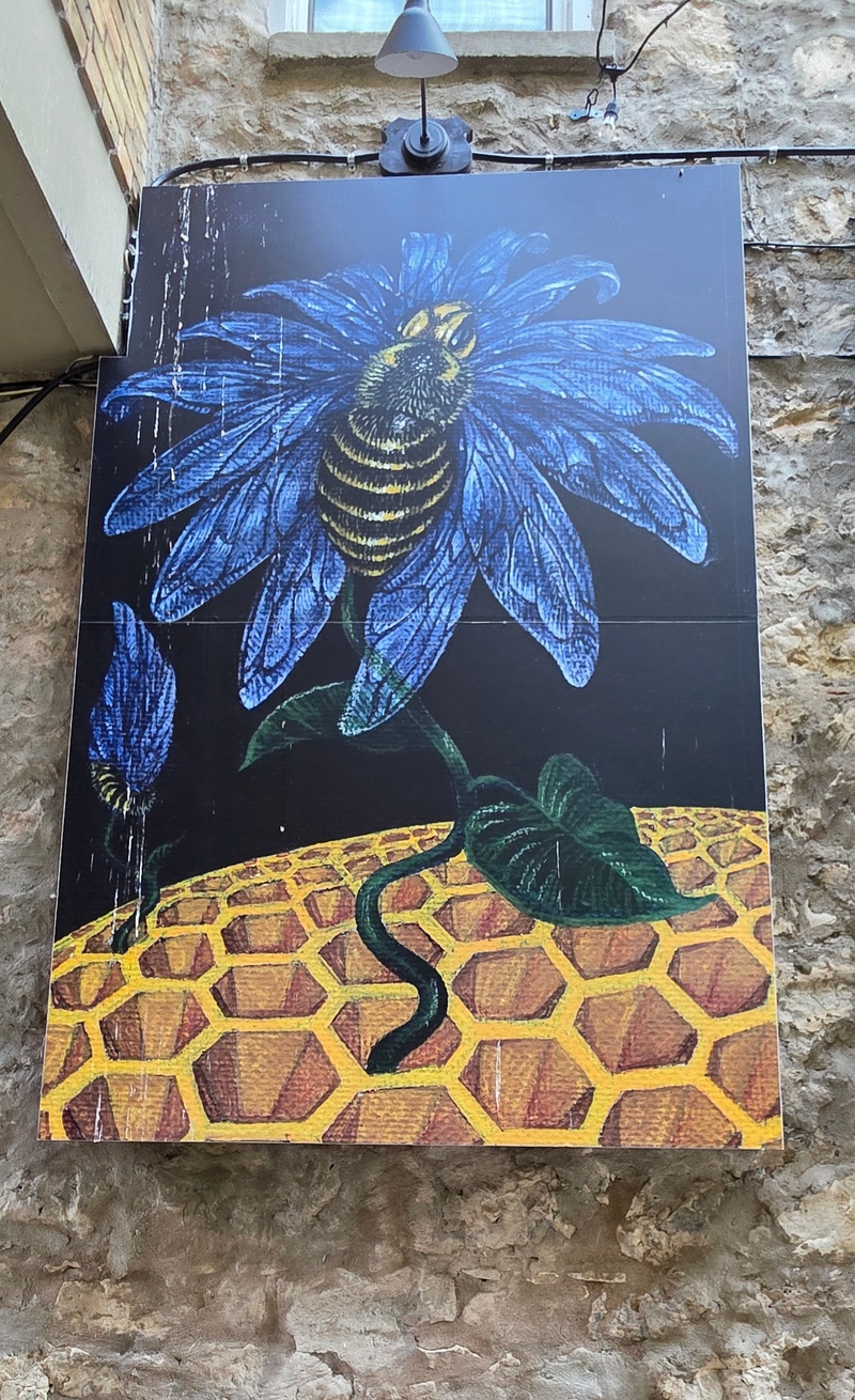 mural in Cambridge by artist unknown.