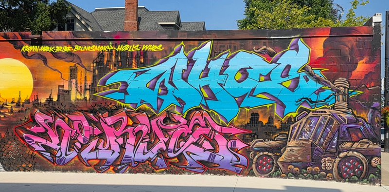 mural in Cambridge by artist unknown.
