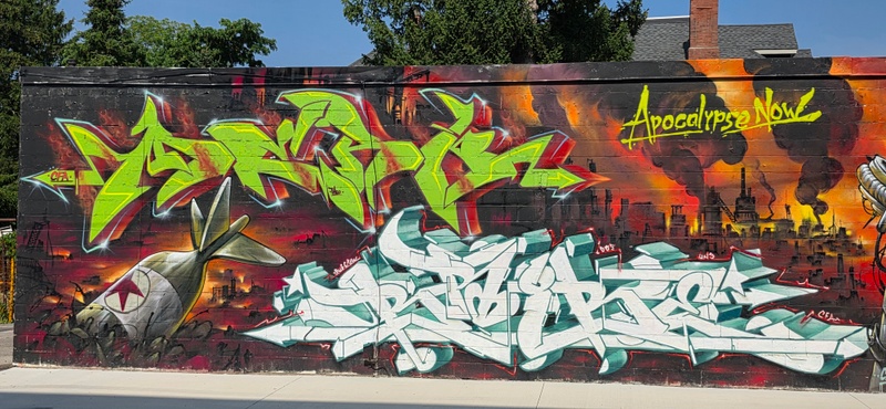 mural in Cambridge by artist unknown.