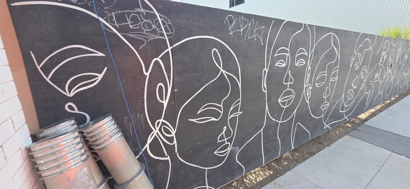mural in Kitchener by artist unknown.
