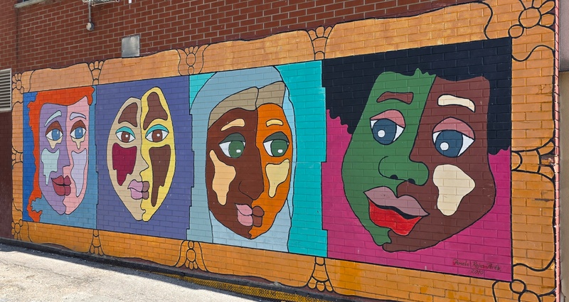 mural in Kitchener by artist unknown.
