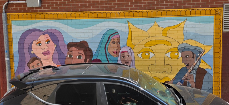 mural in Kitchener by artist unknown.