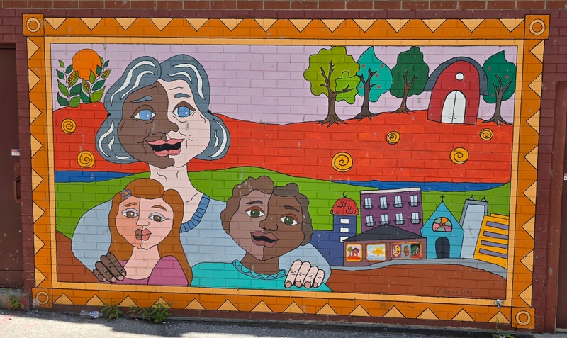mural in Kitchener by artist unknown.