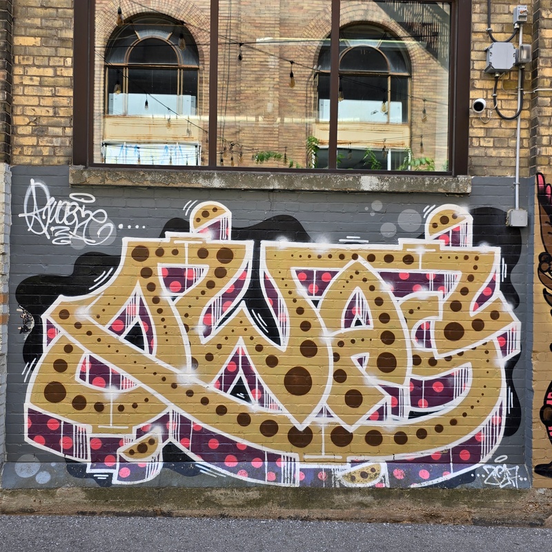 mural in Kitchener by artist unknown.