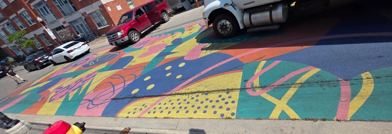 mural in Kitchener by artist unknown.