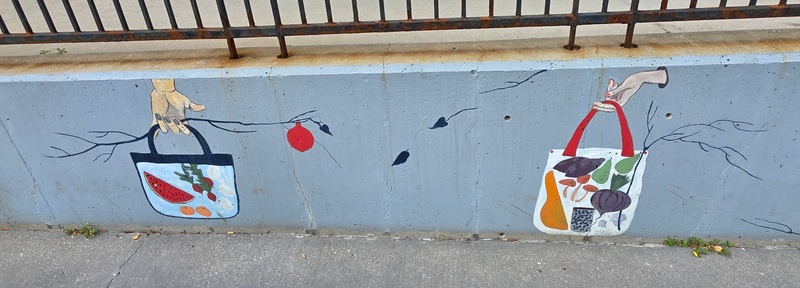 mural in Kitchener by artist unknown.