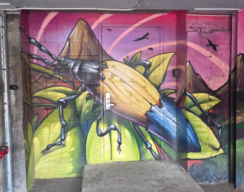 mural in Kitchener by artist unknown.