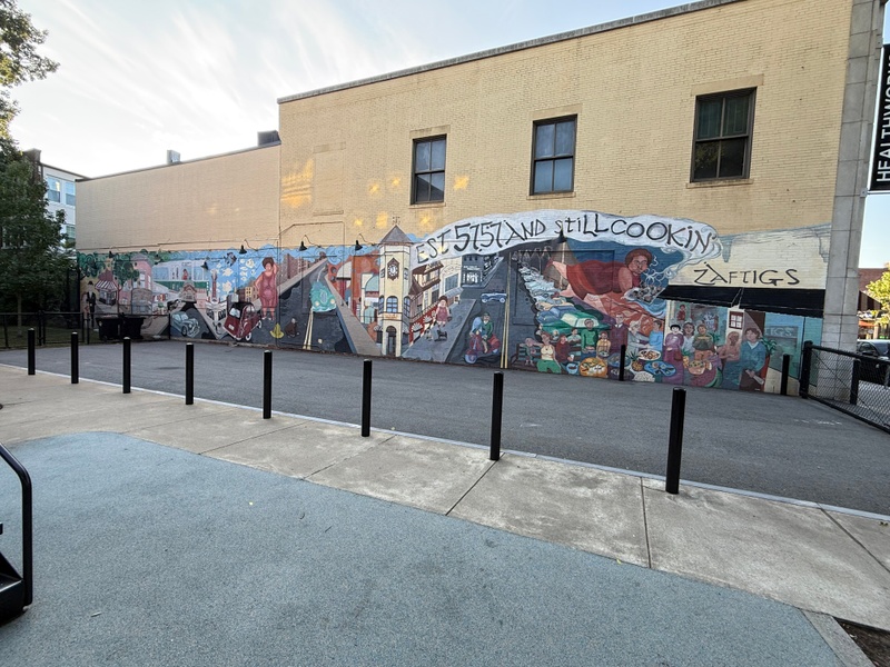 mural in Brookline by artist unknown.