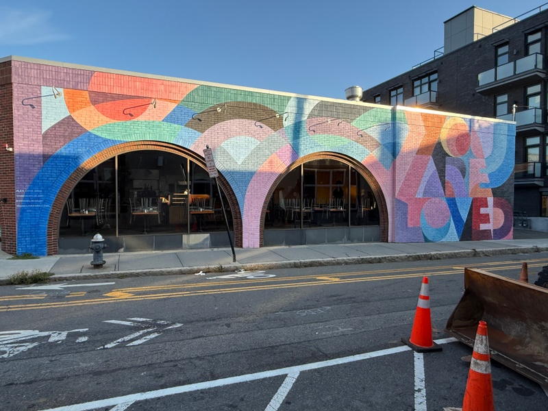 mural in Brookline by artist Alex Cook.