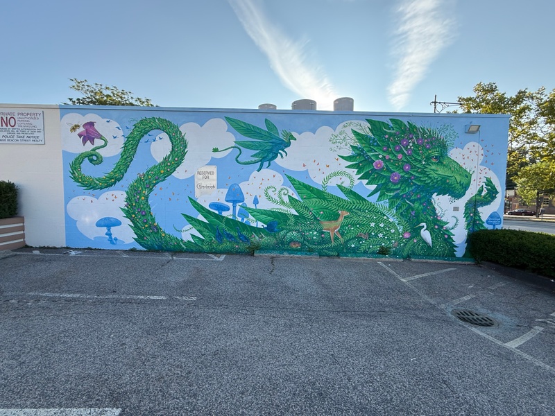 mural in Brookline by artist Adam S Doyle.