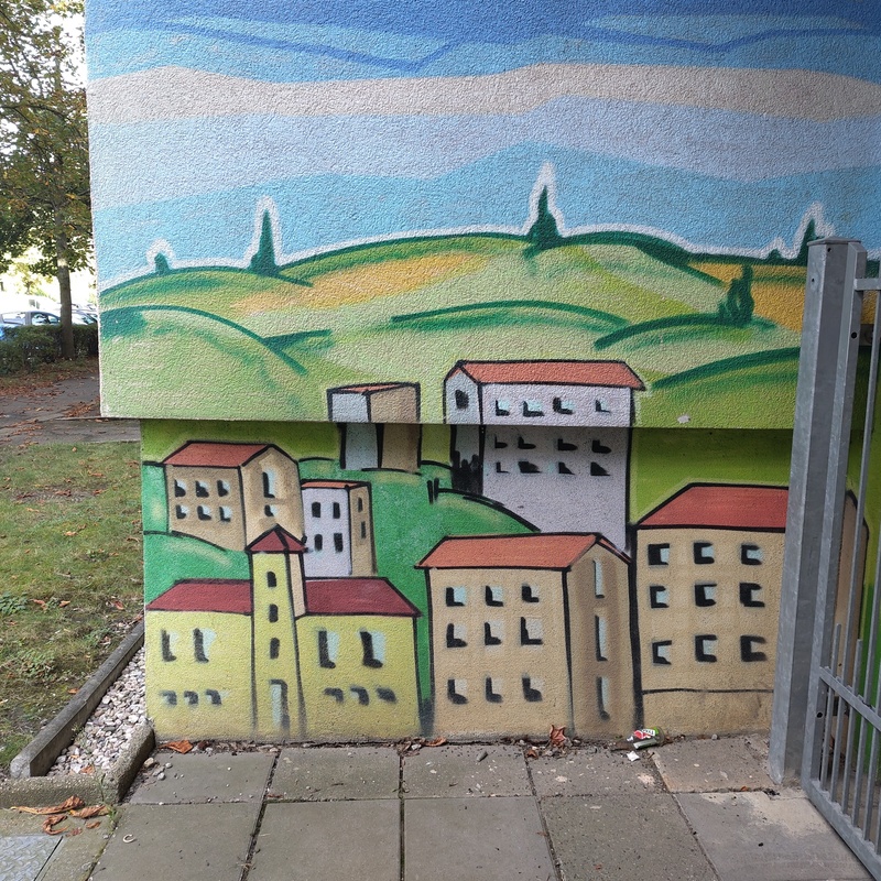 mural in Leipzig by artist unknown.