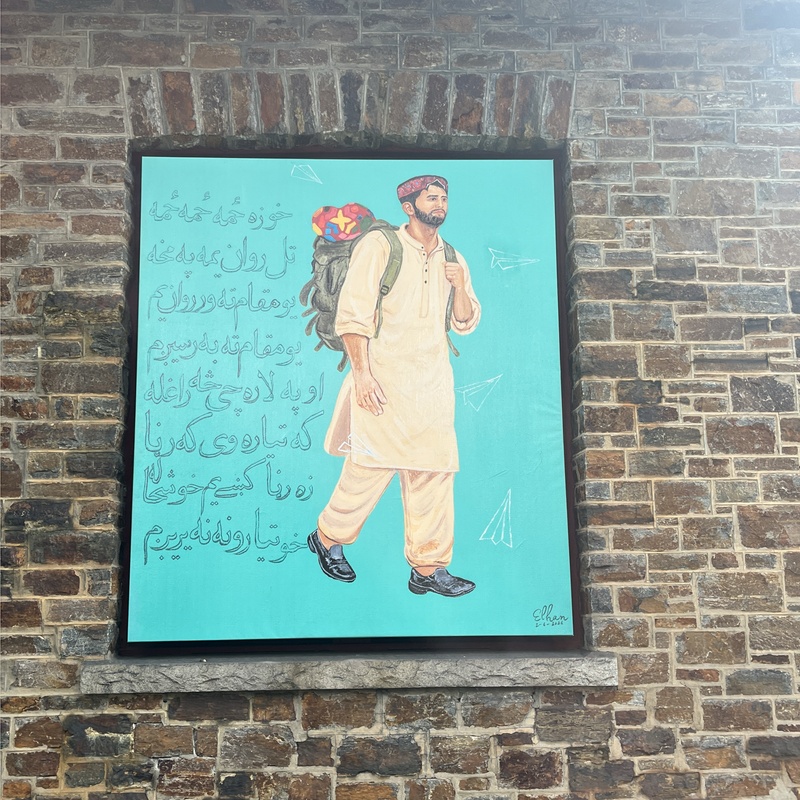 mural in Brattleboro by artist unknown.