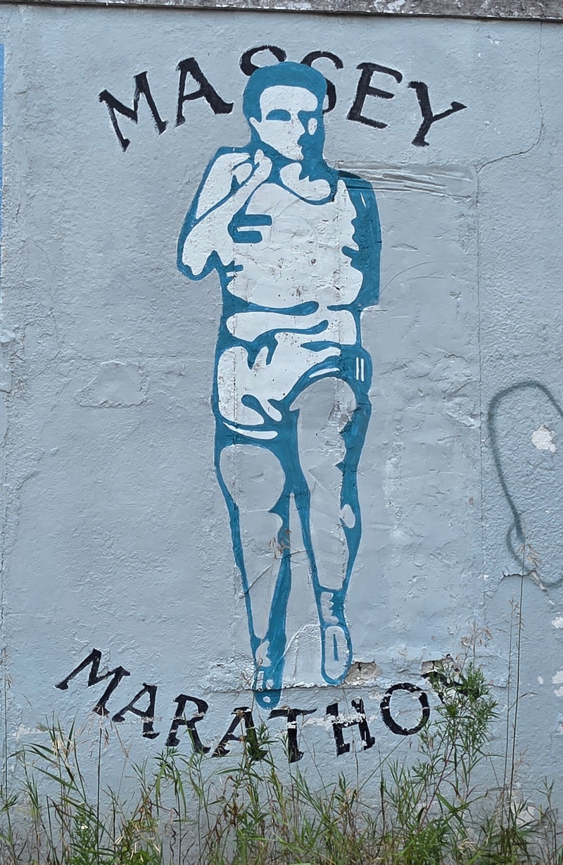 mural in Sables-Spanish Rivers by artist unknown.
