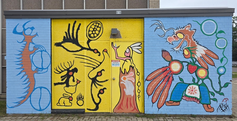 mural in Sault Ste. Marie by artist unknown.