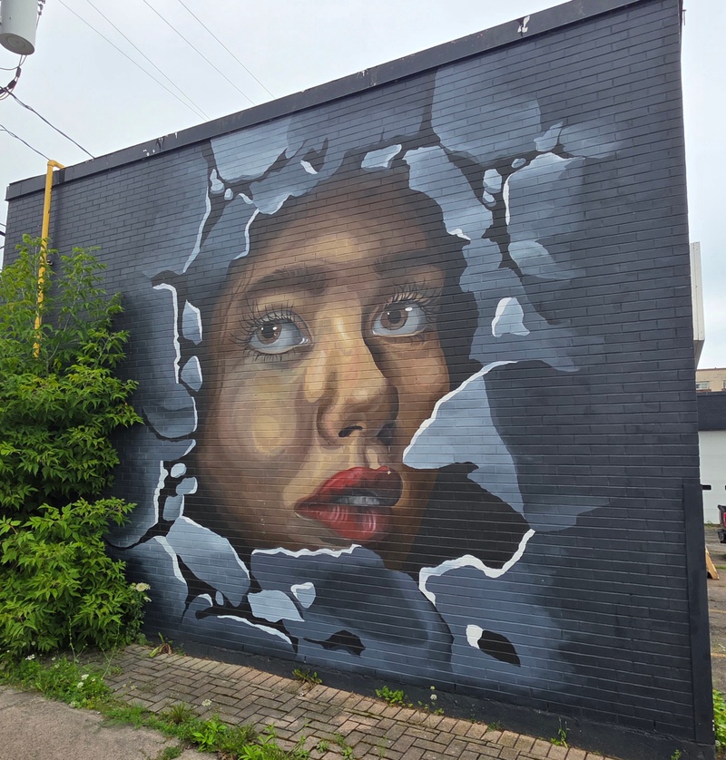 mural in Sault Ste. Marie by artist unknown.
